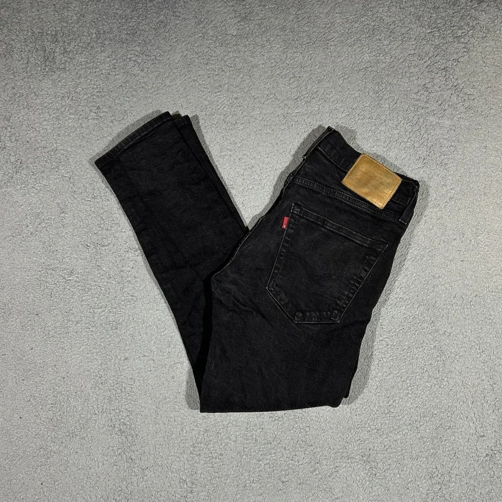 Levi's 512 Jeans Mens 31x30 Black Slim Fit Stretch Preowned #3282